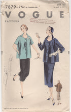 1950's Vogue Maternity Two Piece Dress with Full Jacket, Two Sleeve Options - Bust 30" - No. 7879
