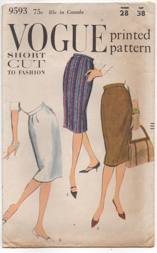 1950's Vogue Pencil Skirt - Waist 28
