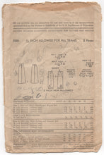 1940's Advance High Waisted Skirt with Pockets - Waist 26" - No. 5086