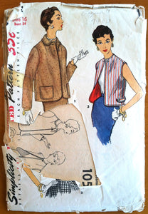 1950's Simplicity Women's Set of Jackets Pattern - Bust 34 - no. 1054