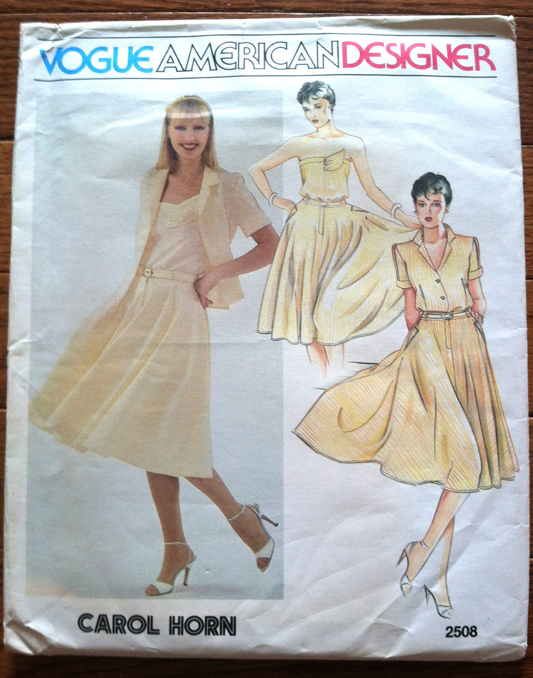 1970's Vogue American Designer Carol Horn Top, Camisole and Skirt Pattern - Bust 32.5