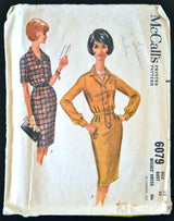 1960's McCall's Shirtwaist Dress Pattern - Bust 32 - 6079