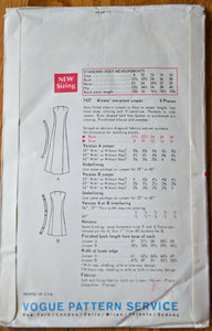 1960's Vogue Maxi and Short Jumper pattern - Bust 34 - no. 7427