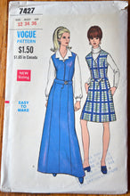 1960's Vogue Maxi and Short Jumper pattern - Bust 34 - no. 7427