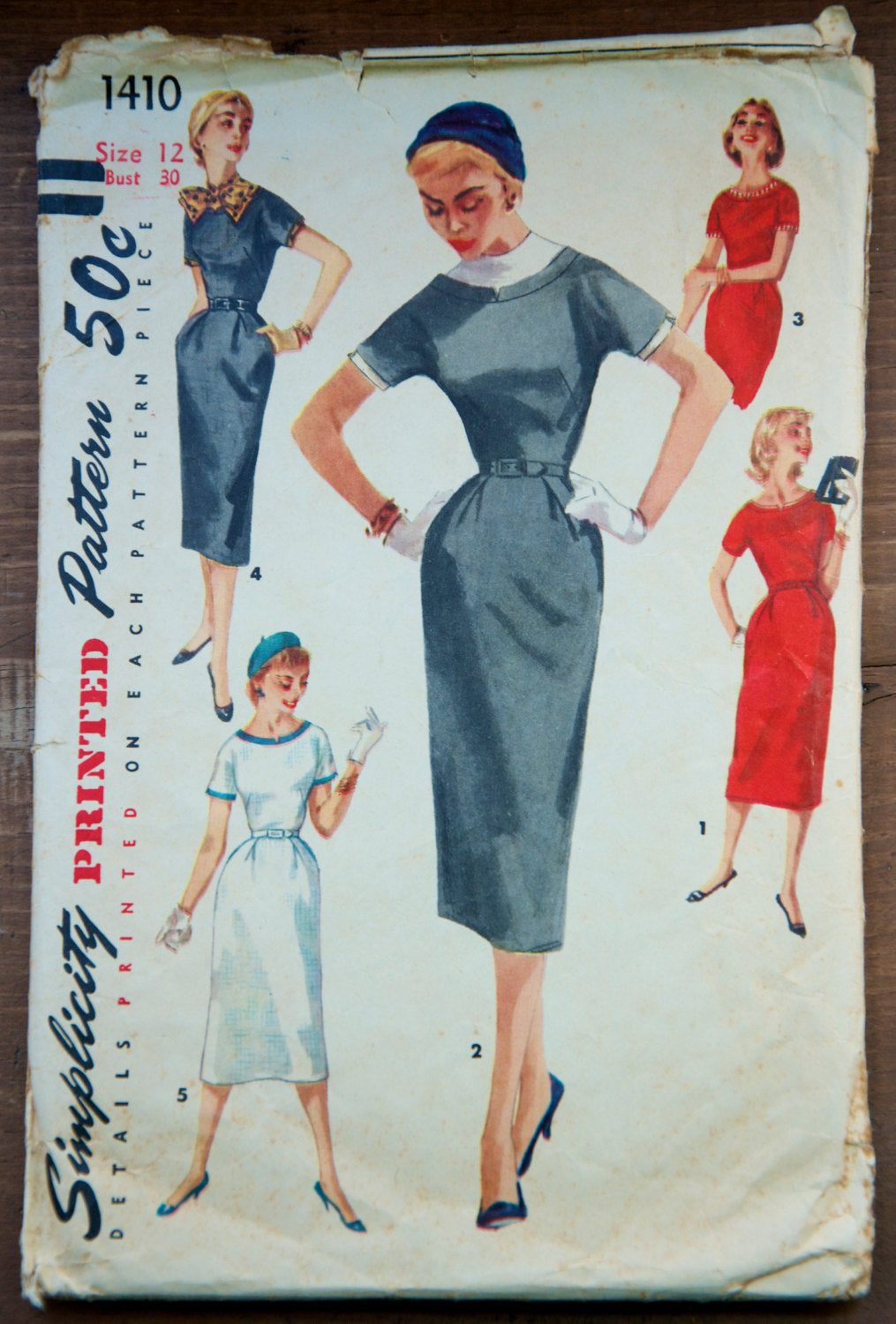 1950's Simplicity Wiggle Dress - Bust 30