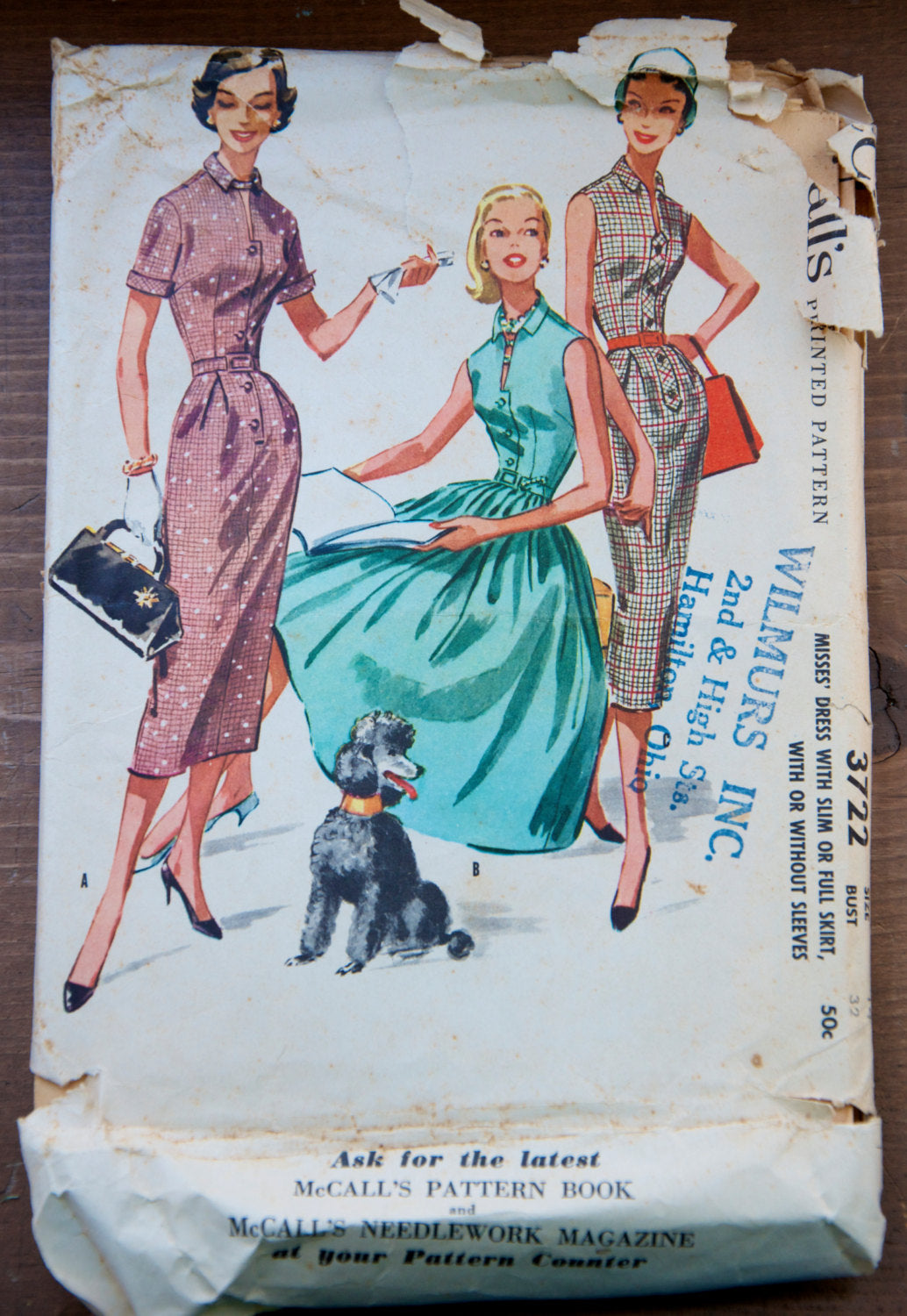 1950's McCall's Wiggle and Rockabilly Dress pattern - Bust 32