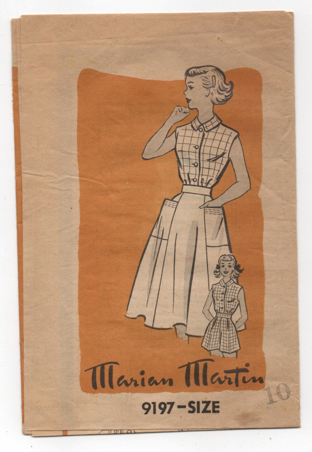 1950's Marian Martin Junior's Blouse, Shorts and Skirt Pattern - Bust 28