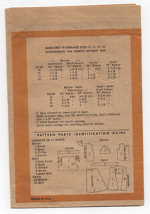 1950's Marian Martin Junior's Blouse, Shorts and Skirt Pattern - Bust 28" - No. 9197