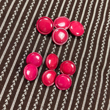 1980’s Dark Pink formed Plastic Buttons - Opaque