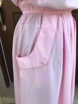 1990’s Vintage Blue Pink Shirtwaist Dress - M/L