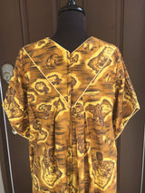 1960’s Gold and Brown Hawaiian Print MuuMuu - S/M