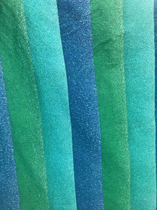 1960’s Gradient Stripes - Green/Teal/Blue - Cotton