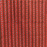 1960’s Fabric - Red with Tiny Blue Flowers - Cotton blend