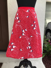 1980’s Reversible wrap skirt with apple and boat print - XS-L