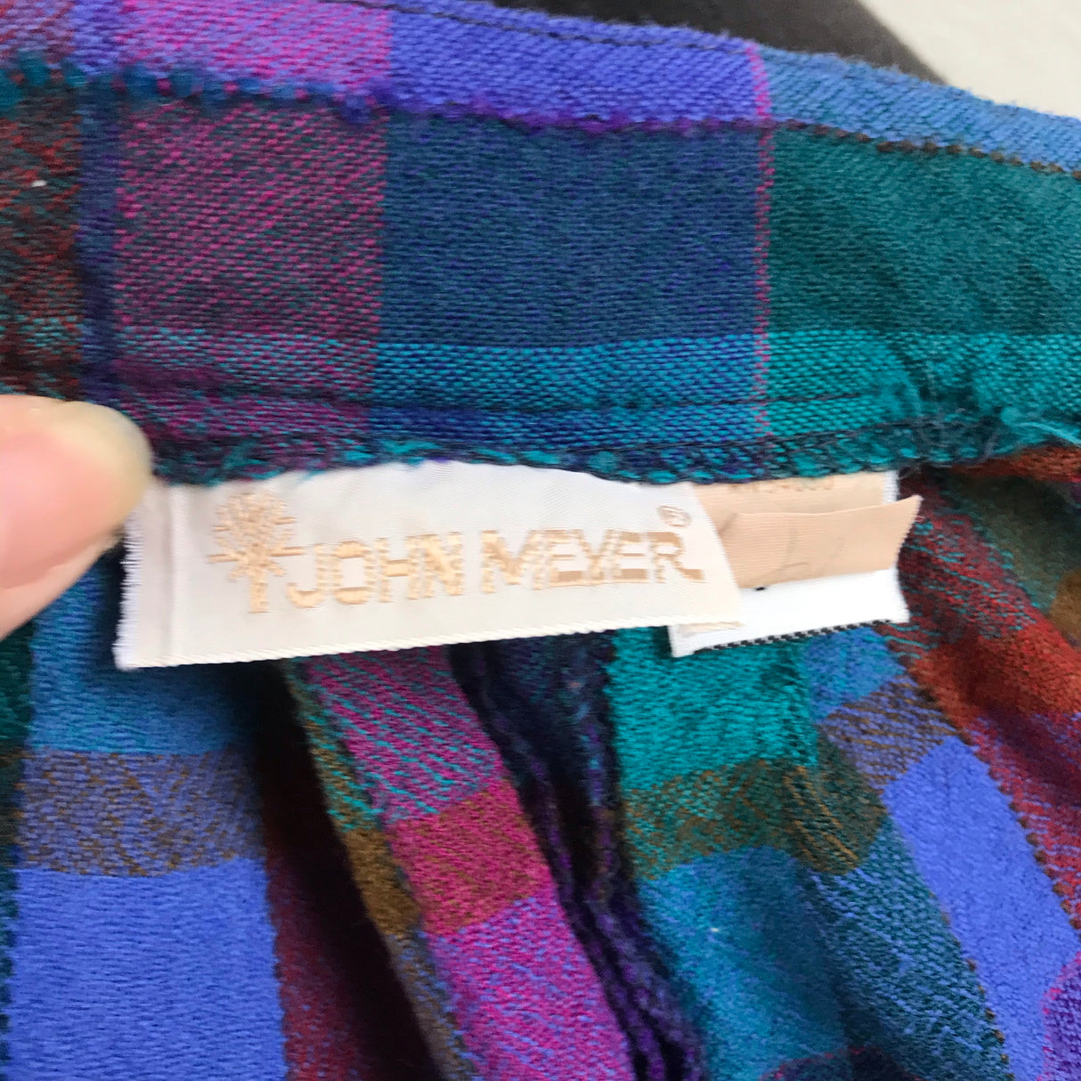 1970’s John Meyer Wool Rainbow Plaid Skirt - M