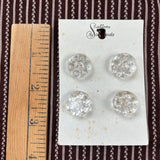 1950’s Buttons by Schwanda Glass Buttons - Clear - on card