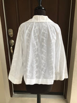 1970’s White Embroidered light jacket with Tennis racquets and Tennis balls - Med.