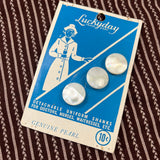 1950’s Lucky Day Nurse uniform Pearl Buttons - Opaque - on card