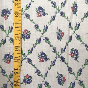 1950’s Harlequin and Floral - Feedsack - Cotton