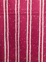 1980’s Pink Striped with white fabric - Cotton blend