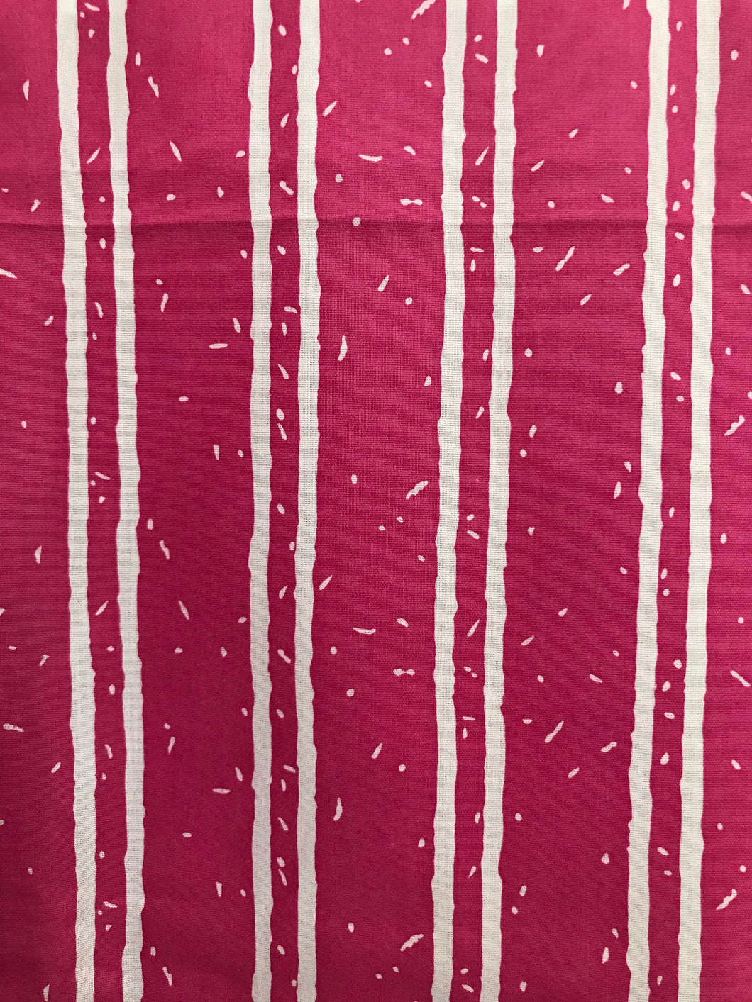1980’s Pink Striped with white fabric - Cotton blend