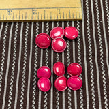 1980’s Dark Pink formed Plastic Buttons - Opaque