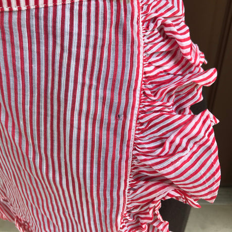 1950’s Hostess Apron - Sheer White and Red Stripes