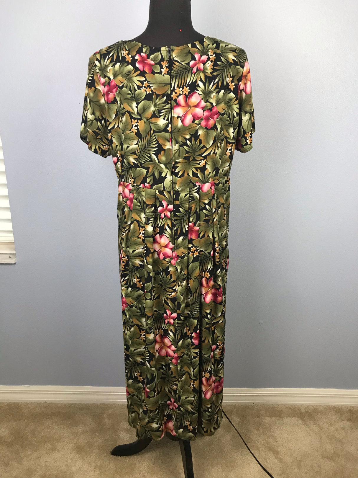 1990’s Floral Rayon Midi Dress - PXL