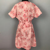 1960’s or 70’s Pink Floral Housedress or Canning Apron - Cotton Blend