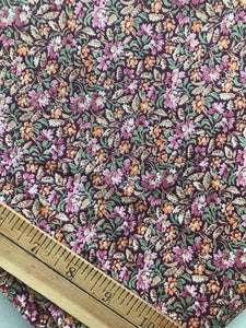 1970’s Purple Floral Peter Pan fabric - Cotton