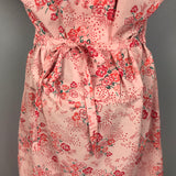 1960’s or 70’s Pink Floral Housedress or Canning Apron - Cotton Blend