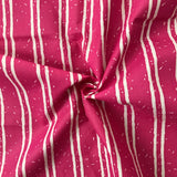 1980’s Pink Striped with white fabric - Cotton blend