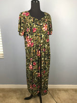 1990’s Floral Rayon Midi Dress - PXL