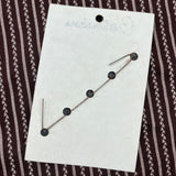 1950’s Costumakers Glass Rhinestones Buttons in metal shank - Clear - on card