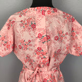 1960’s or 70’s Pink Floral Housedress or Canning Apron - Cotton Blend