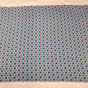 1950’s Blue and Purple Geometric print vintage fabric