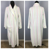 1980’s Gloria Vanderbilt Pastel Stripe Chenille Robe Robe - M