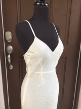 1940’s Long Slip - Cream - Rayon blend - Bust 32-34