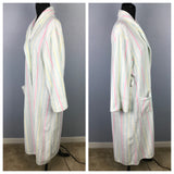 1980’s Gloria Vanderbilt Pastel Stripe Chenille Robe Robe - M