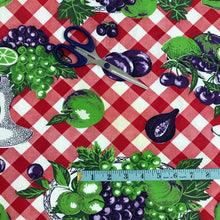 1950’s Purple and Green Fruit novelty print - Cotton