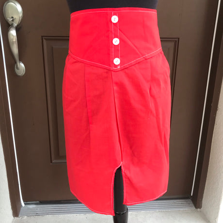 1970’s Red “Boxers” - Half Apron - Cotton blend