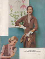 E-Book OOP 1950's Columbia Minerva Fashions in Hand Knits Booklet - Dress, Suit, Jacket, Sweaters - PDF Download - No. 84